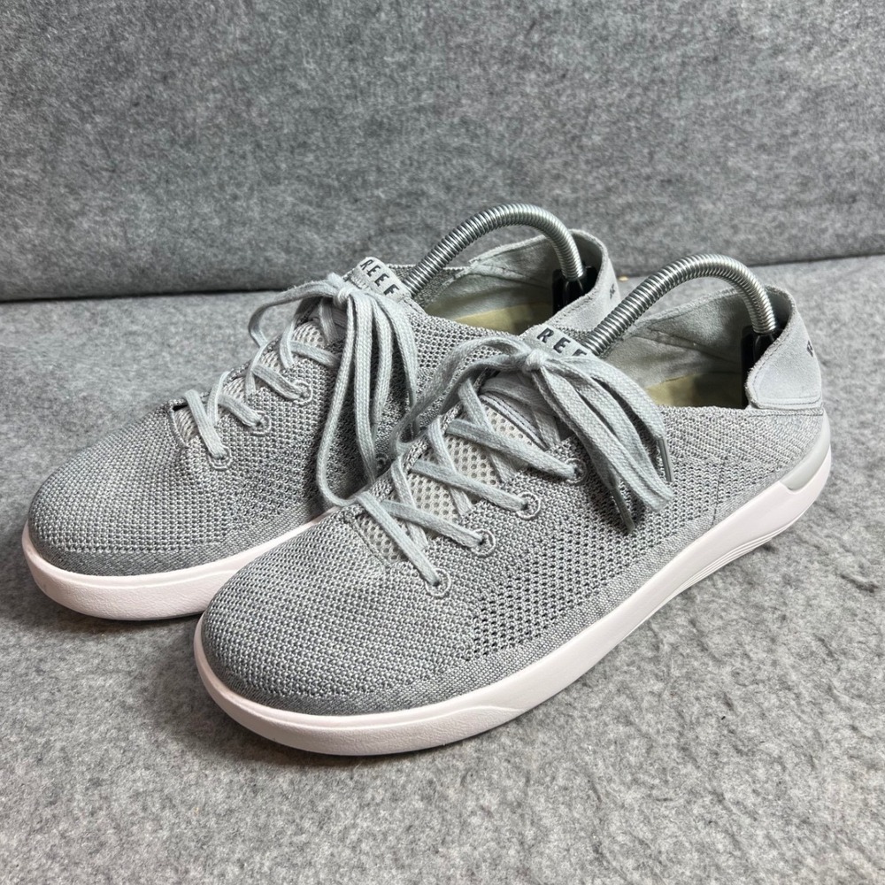 Reef Cushion Coast TX Mens Grey Knit Low Top Lace Up Sneakers Shoes Size 9